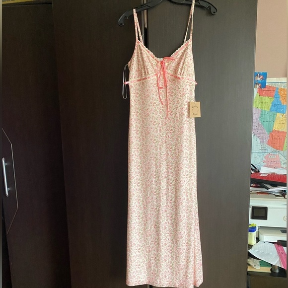 bailey rose  mesh Floral Pink Maxi Dress maxi size S - Picture 2 of 7